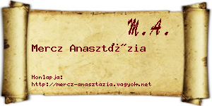 Mercz Anasztázia névjegykártya